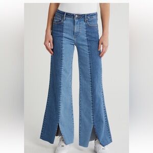 DRIFTWOOD TWO TONE WIDE LEG DENIM JEANS PANTS SIZE 26 MSRP 148.00 NWT